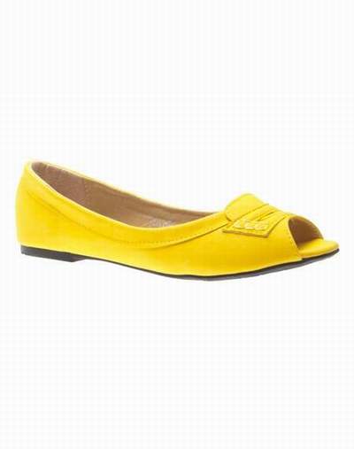 chaussure a talon jaune moutarde
